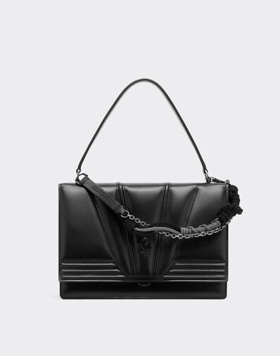 Ferrari Reconditioned by Ferrari GT leather handbag with scoubidou detail Black 49881f