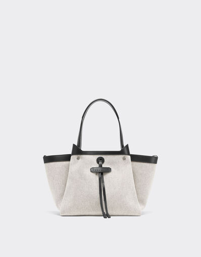 Ferrari Ferrari mini tote bag in canvas and leather Black 21977f